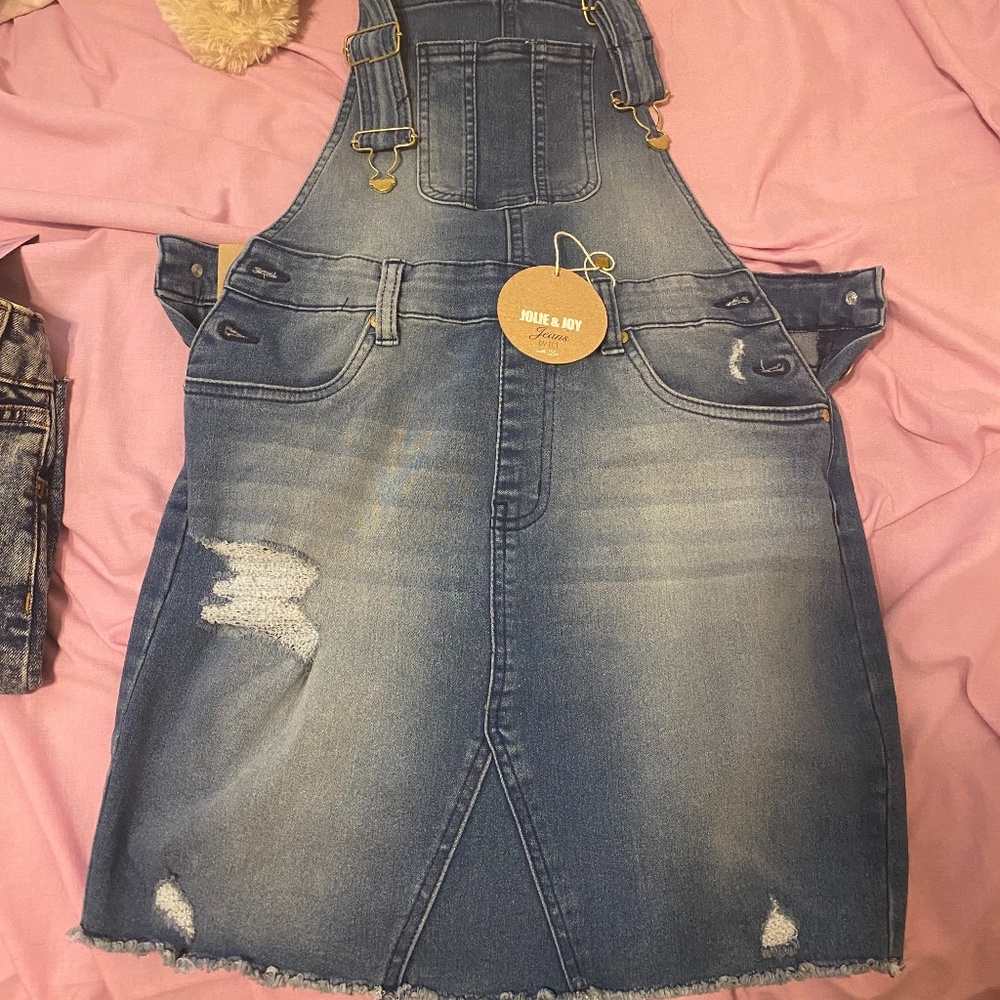 Jean Overall Dress Juniors Size Medium